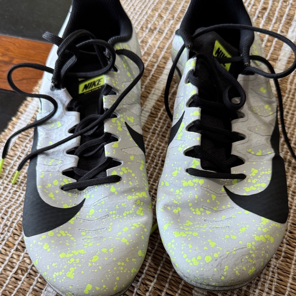 Nike Athletic Track  Sprinter Shoes - Gray and Neon Green